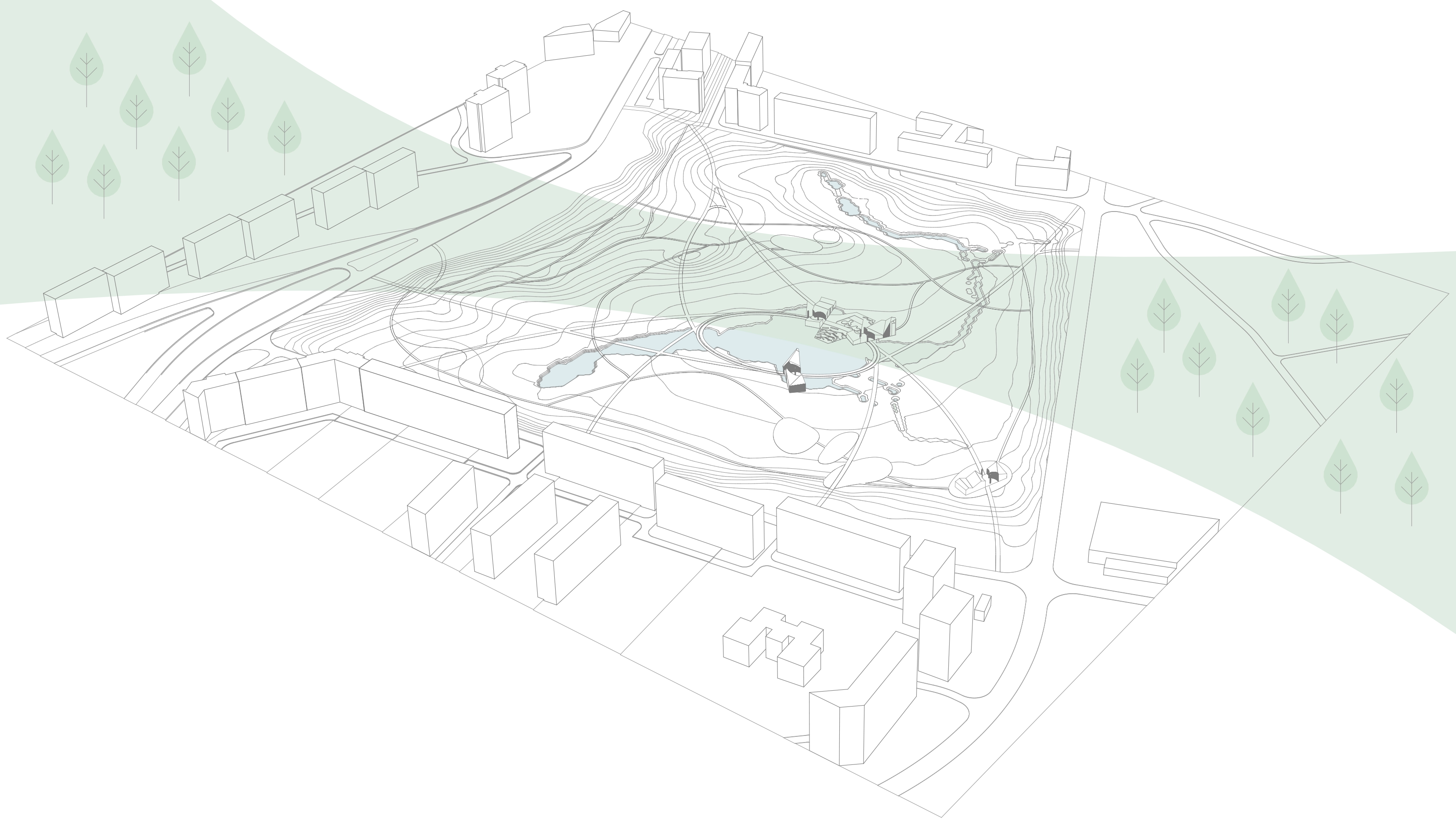 Design diagram 3 for Murmansk valley park, Murmansk, Russia.